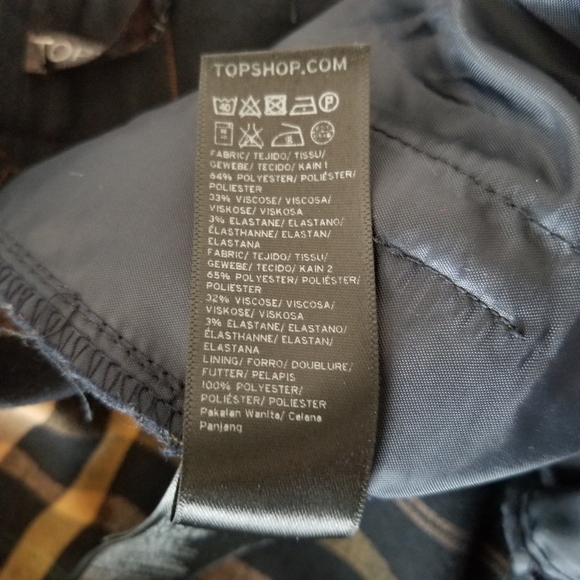 Topshop Sammy Mixed Check Wide Leg Pant - Picture 10 of 11